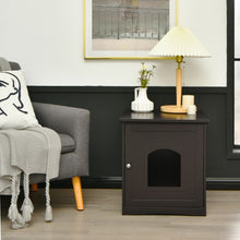 Load image into Gallery viewer, Side Table Nightstand Decorative Cat House-Brown

