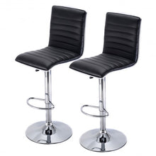 Load image into Gallery viewer, Set of 2 Swivel Bar Stool Modern Adjustable Height Hydraulic Diner Chair 4 color-orange
