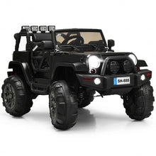 Load image into Gallery viewer, 12V Kids Remote Control Riding Truck Car with LED Lights-Black
