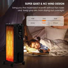 Load image into Gallery viewer, 1500 W Oil-Filled Heater Portable Radiator Space Heater w/ Adjustable Thermostat
