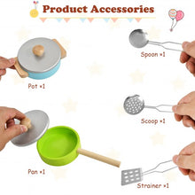 Load image into Gallery viewer, Wooden Pretend Play Kitchen Set for Kids with Accessories and Sink
