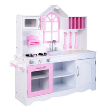 Load image into Gallery viewer, Wood Toy Kitchen Kids Cooking Pretend Play Set
