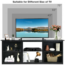 Load image into Gallery viewer, 2-Tier Entertainment Media Console TV Stand-Black
