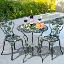 Load image into Gallery viewer, Cast Aluminum Bistro Rose Furniture Set
