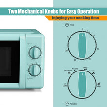 Load image into Gallery viewer, 0.7 Cu. ft Retro Countertop Compact Microwave Oven-Green
