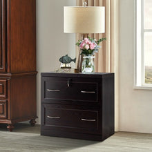 Load image into Gallery viewer, 2-Drawer Free Standing Lateral File Cabinet-Black
