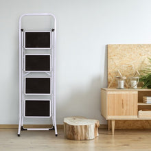 Load image into Gallery viewer, 4 Steps Folding Heavy Duty Steel Anti-slip Ladder
