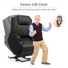 Load image into Gallery viewer, Electric Lift Power Recliner Heated Vibration Massage Chair-Black
