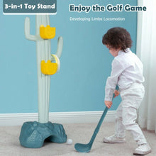 Load image into Gallery viewer, 3-in-1 Cactus Toy Stand Sports Activity Center with Golf and Ring-Toss
