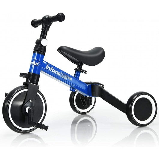 3 in 1 3 Wheel Kids Tricycles with Adjustable Seat & Handlebarfor Ages 1-3-Blue