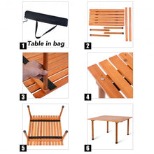 Load image into Gallery viewer, Folding Camping Outdoor Indoor Picnic Wood Roll up Table
