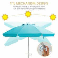Load image into Gallery viewer, 6.5FT Sun Shade Patio Beach Umbrella with Carry Bag-Blue
