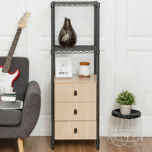 Load image into Gallery viewer, Freestanding Steel Frame Storage Tower with 3 Drawers Shelf
