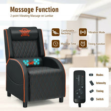 Load image into Gallery viewer, Massage Gaming Recliner Chair w/Headrest &amp; Adjustable Backrest - Home Theater-OR
