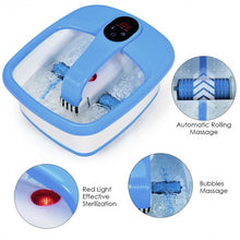 Load image into Gallery viewer, Portable Electric Automatic Roller Foot Bath Massager-Blue
