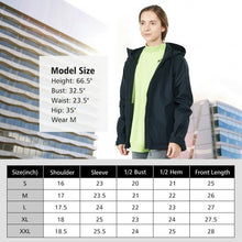 Load image into Gallery viewer, Women&#39;s Waterproof &amp; Windproof Rain Jacket with Velcro Cuff-Navy-M

