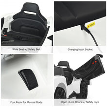 Load image into Gallery viewer, 12V 2.4G RC Electric Vehicle with Lights-White
