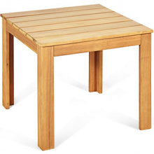 Load image into Gallery viewer, Wooden Square Patio Coffee Bistro Table-Natural
