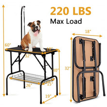 Load image into Gallery viewer, 32&quot; Pet Grooming Table Durable Foldable Rubber Top

