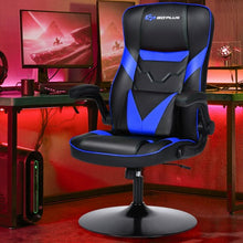 Load image into Gallery viewer, Rocking Gaming Chair Height Adjustable Swivel Racing Style Rocker -Blue
