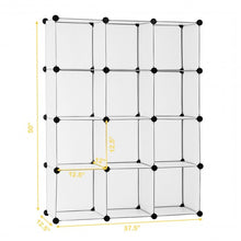 Load image into Gallery viewer, 12 Cube Plastic Storage Organizer -White
