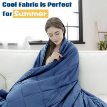 Load image into Gallery viewer, 7lbs 41&quot; x 60&quot; Premium Cooling Heavy Weighted Blanket-Blue
