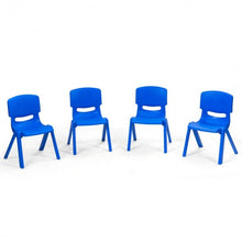 Load image into Gallery viewer, 4-pack Kids Plastic Stackable Classroom Chairs-Blue
