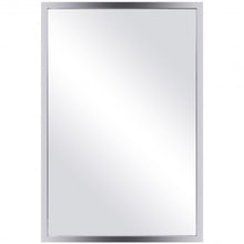 Load image into Gallery viewer, Stainless Steel Frame Floating Glass Rectangular Wall Mirror-36&quot;
