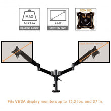 Load image into Gallery viewer, Dual 2 Screens Desk Mount Stand TV LCD Bracket
