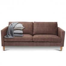 Load image into Gallery viewer, Upholstered Modern Fabric Love Seat Sofa-Coffee
