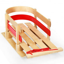 Load image into Gallery viewer, Outdoor Play Baby Kids Wooden Sled w/ Solid Wood Seat
