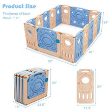 Load image into Gallery viewer, 16-Panel Foldable Playpen Kids Activity Center with Lockable Door
