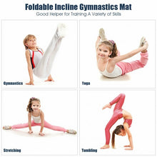 Load image into Gallery viewer, Incline Wedge Fitness Skill Tumbling Gymnastics Mat-Blue and Green
