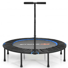 Load image into Gallery viewer, 47&quot; Folding Trampoline Fitness Exercise Rebound with Handle for Adults and Kids-Blue
