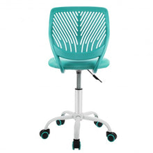 Load image into Gallery viewer, Adjustable Office Task Desk Armless Chair-Turquoise
