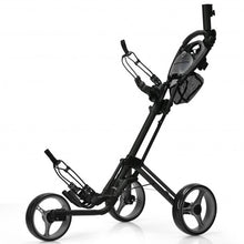 Load image into Gallery viewer, Folding 3 Wheels Golf Push Cart with Brake Scoreboard Adjustable Handle-Gray
