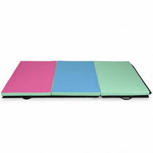 Load image into Gallery viewer, 6&#39; x 4&#39; Tri-Fold Gymnastics Mat Thick Folding Panel-Multicolor
