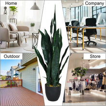 Load image into Gallery viewer, 35.5&quot;  Indoor-Outdoor Artificial Fake Snake Plant
