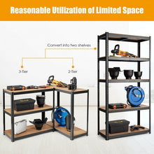 Load image into Gallery viewer, 35.5&quot; x 71&quot; Adjustable 5-Layer 2000 lbs Capacity Tool Shelf -Black
