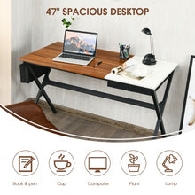 Load image into Gallery viewer, Writing Study Computer Desk with Drawer and Storage Bag-Natural
