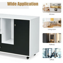 Load image into Gallery viewer, Lateral Mobile Filing Cabinet with 2 Drawers-Black
