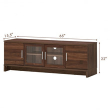 Load image into Gallery viewer, 70&quot; Media Entertainment TV Stand with Storage Cabinet-Walnut
