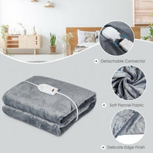 Load image into Gallery viewer, Flannel Electric Blanket Heated Throw with 3 Heat Settings
