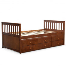 Load image into Gallery viewer, Alternative Twin Captain&#39;s Bunk Bed-Walnut
