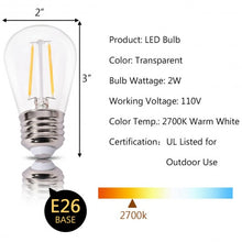 Load image into Gallery viewer, 96 FT LED Outdoor Waterproof Commercial String Lights Bulbs
