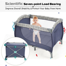 Load image into Gallery viewer, Foldable Baby Playard with Changing Station-Gray
