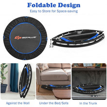 Load image into Gallery viewer, 47&quot; Folding Trampoline Fitness Exercise Rebound with Handle for Adults and Kids-Blue
