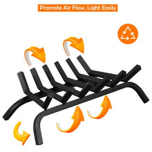 Load image into Gallery viewer, 24&quot; Iron Fireplace Log Grate Firewood Burning Rack
