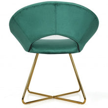 Load image into Gallery viewer, Modern Accent Velvet Dining Arm Chair w/ Golden Metal Legs &amp; Soft Cushion-DG
