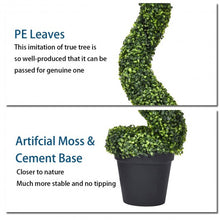 Load image into Gallery viewer, 2 pcs 4 ft Artificial Boxwood Decoration Spiral Tree
